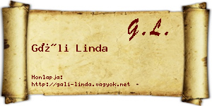 Gáli Linda névjegykártya